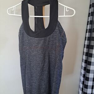 lululemon athletica Black and Gray Tank Top